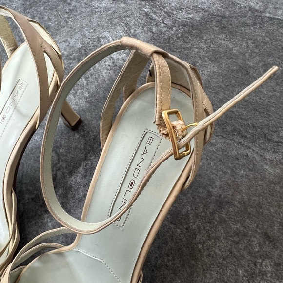 Genuine leather cream heels - Picture 3 of 9